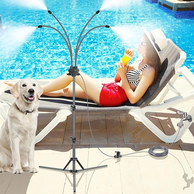 Portable Outdoor Misting Fan System for Patios