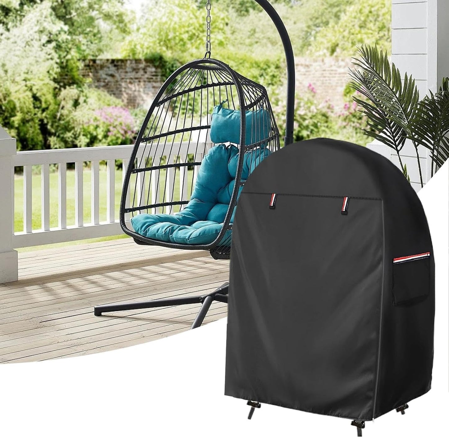 Waterproof Outdoor Chair Cover with Double Zipper
