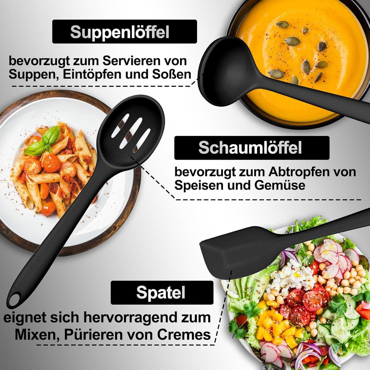 Non-Stick Silicone Cooking Utensil Set