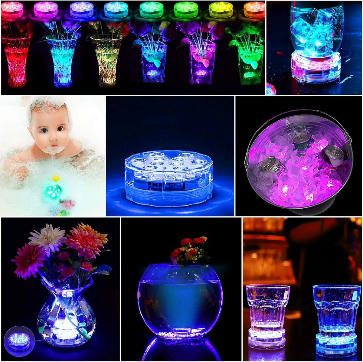 Colorful Pool Light with 10 LED Underwater Lights