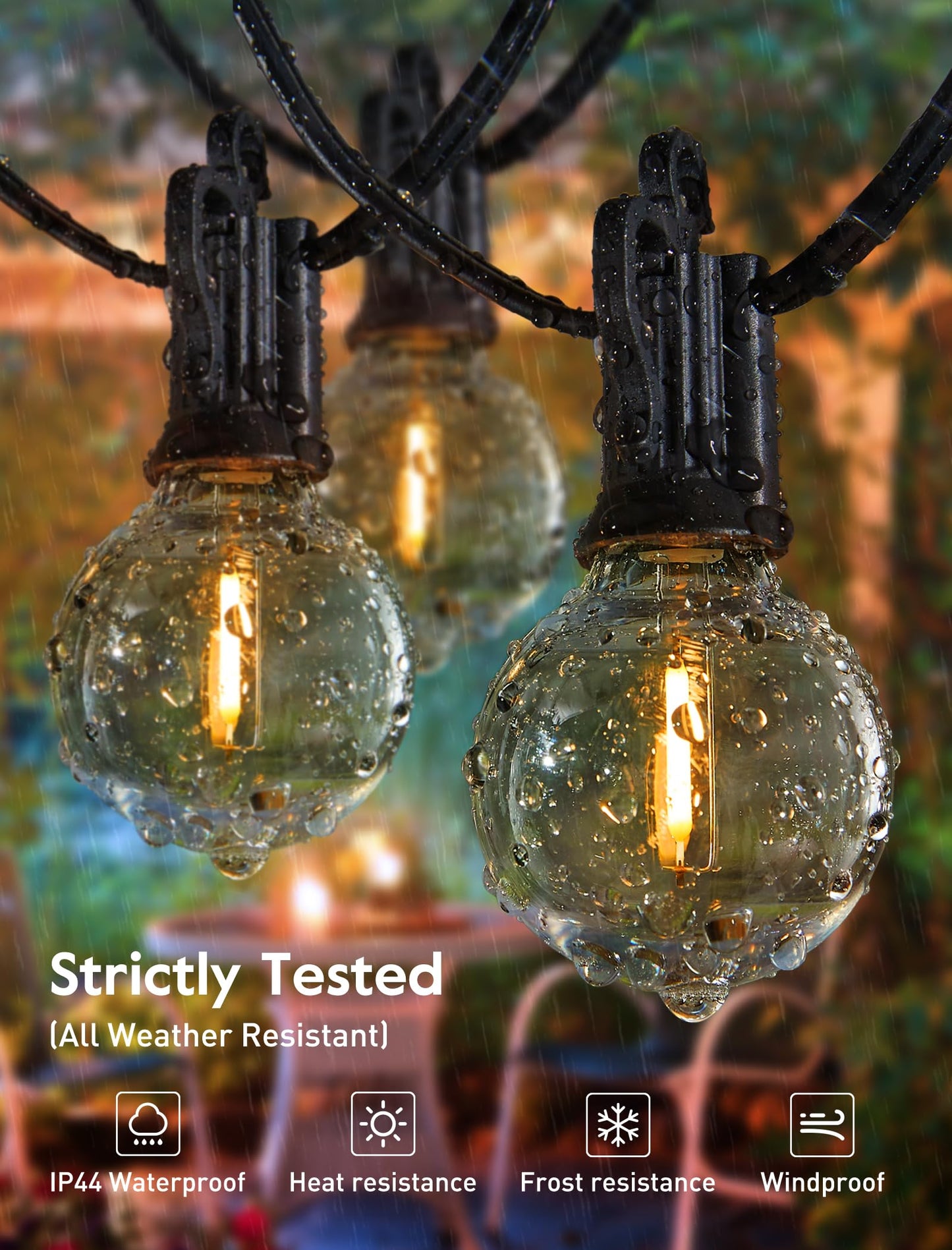 Weatherproof G40 Patio String Lights
