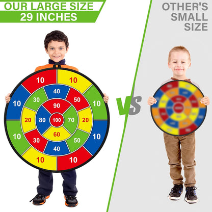 Fun Double-Sided Kids Dartboard Set
