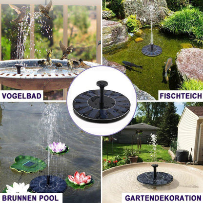 Solar Powered Fountain Pump for Garden and Pond Decor