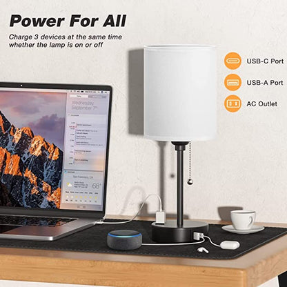 Smart Table Lamp with USB Charging and Color Options