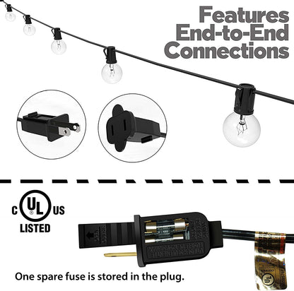 Outdoor Fairy String Lights with Waterproof Bulbs
