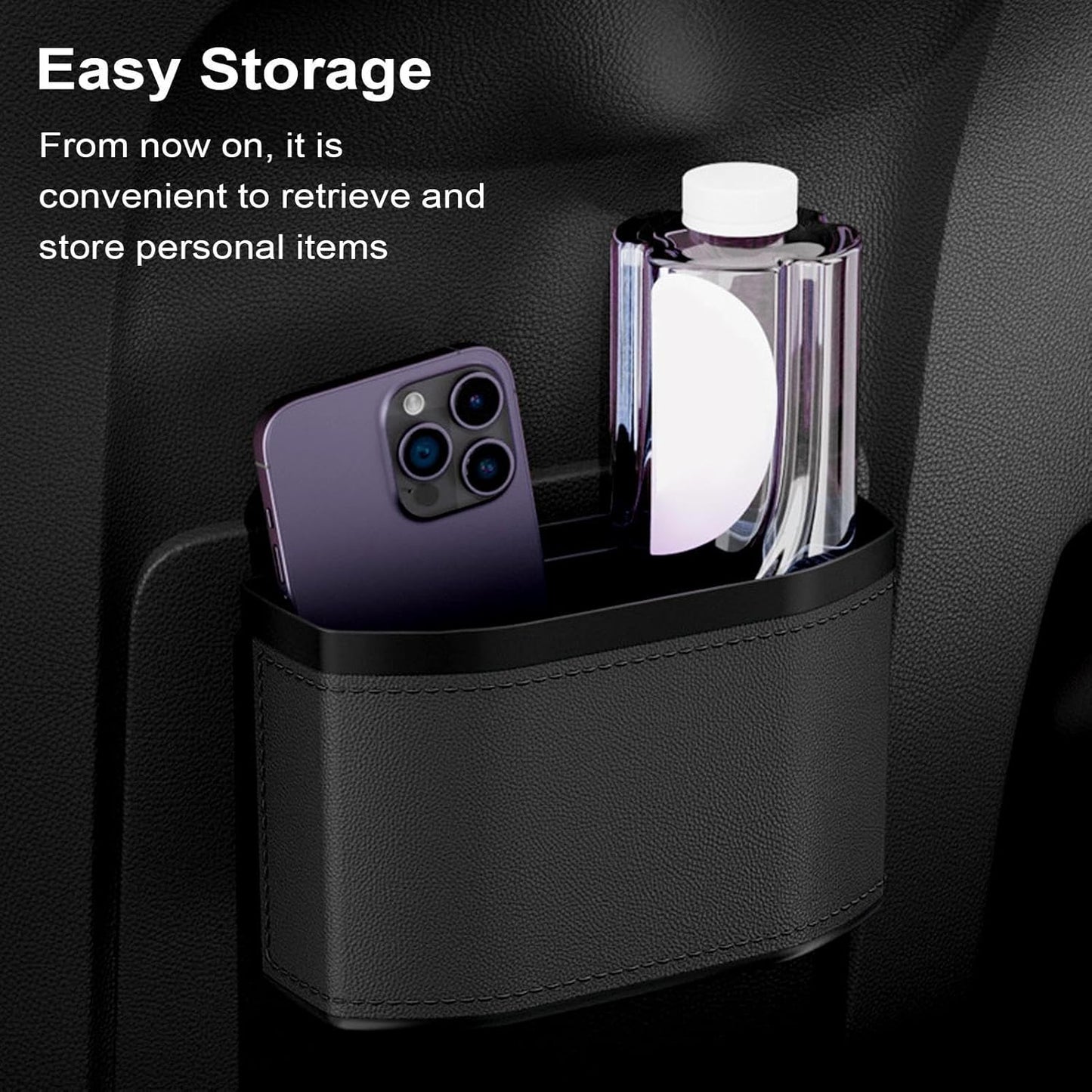 Odor-Proof Car Waste Bin with LED Light