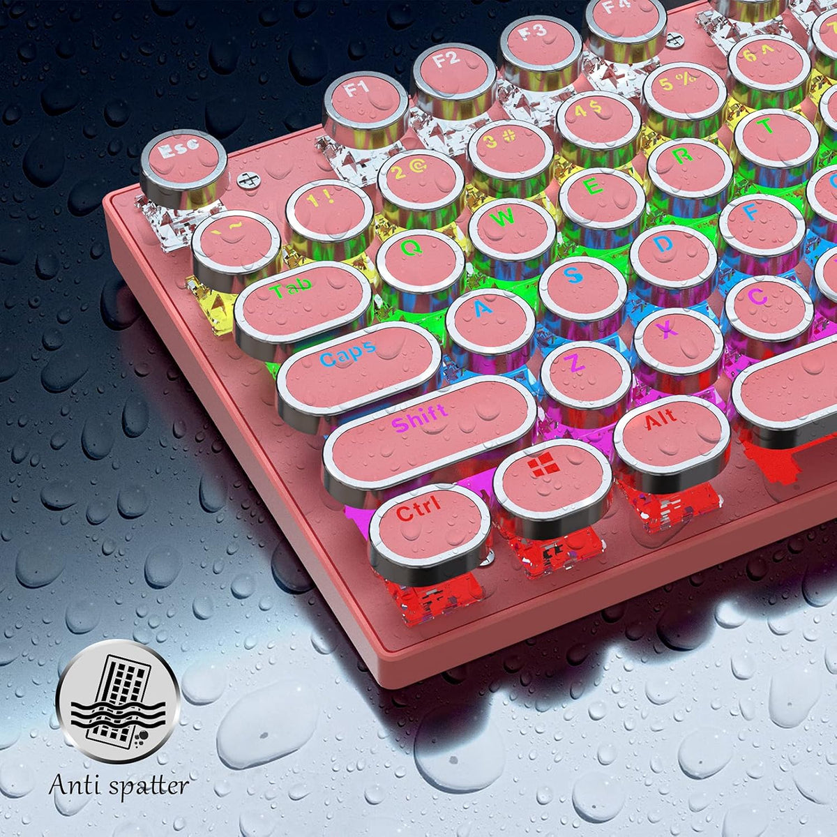 Pro Gamer Keyboard RGB LED Blue Mechanical Keys