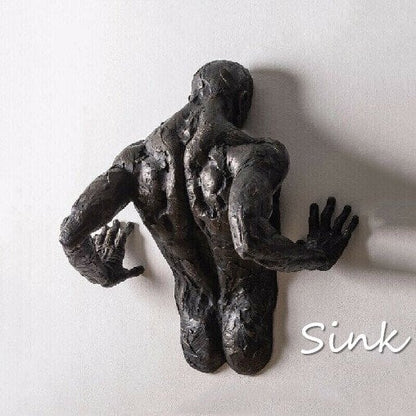 Modern Abstract Wall Art Decor Resin Sculpture