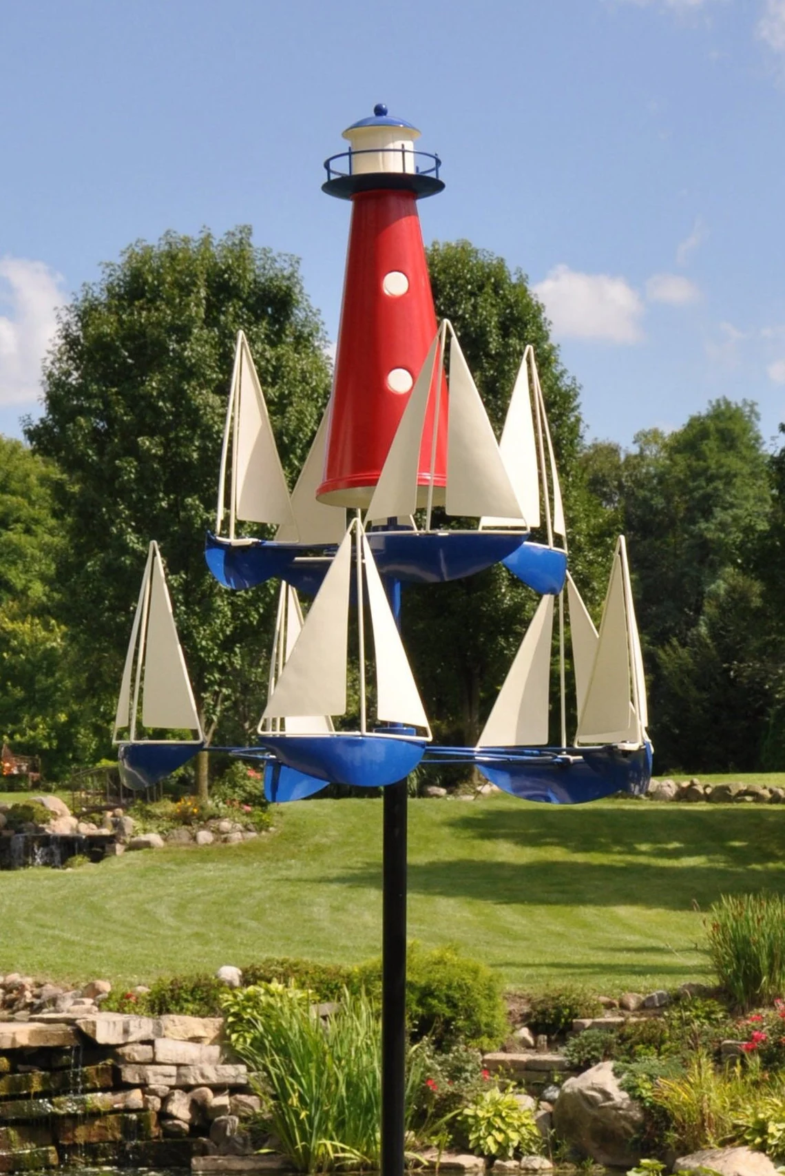 Modern Outdoor Kinetic Wind Garden Sculpture