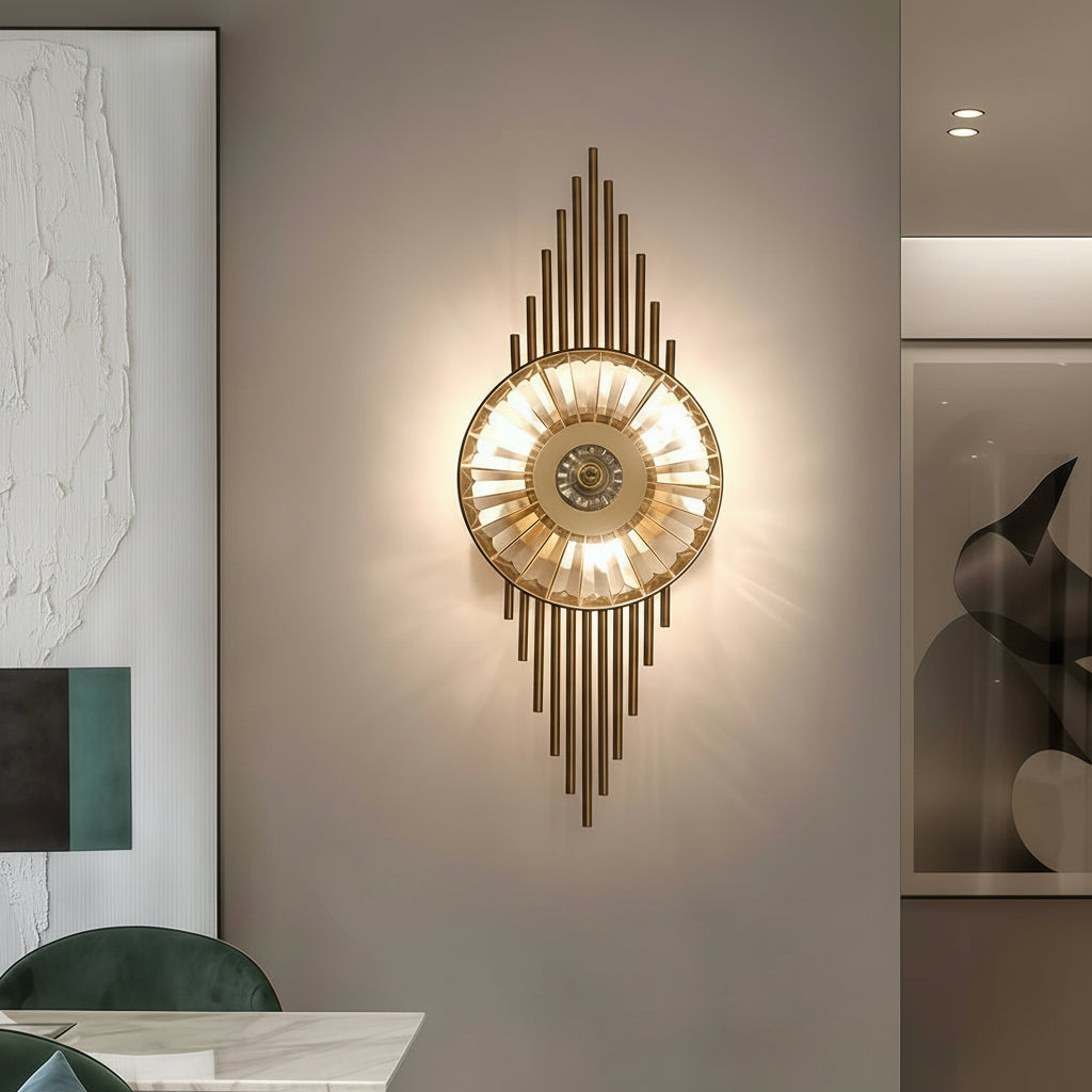 Luxury Crystal Brass Wall Light Fixture - Cofik