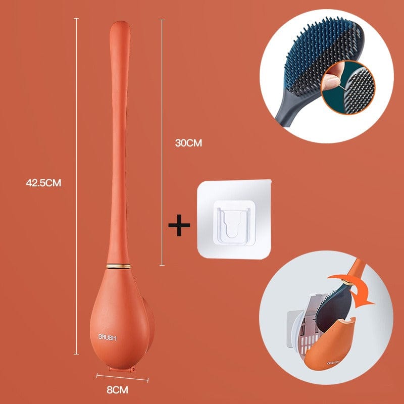 Soft Silicone Toilet Brush Compact Design