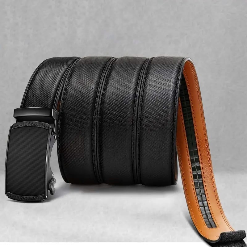Genuine Leather Adjustable Ratchet Belt for Men - Cofik