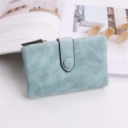 Compact Ladies Leather Tri Fold Wallet