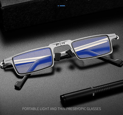 Thin Frame Folding Reading Glasses for Men Women