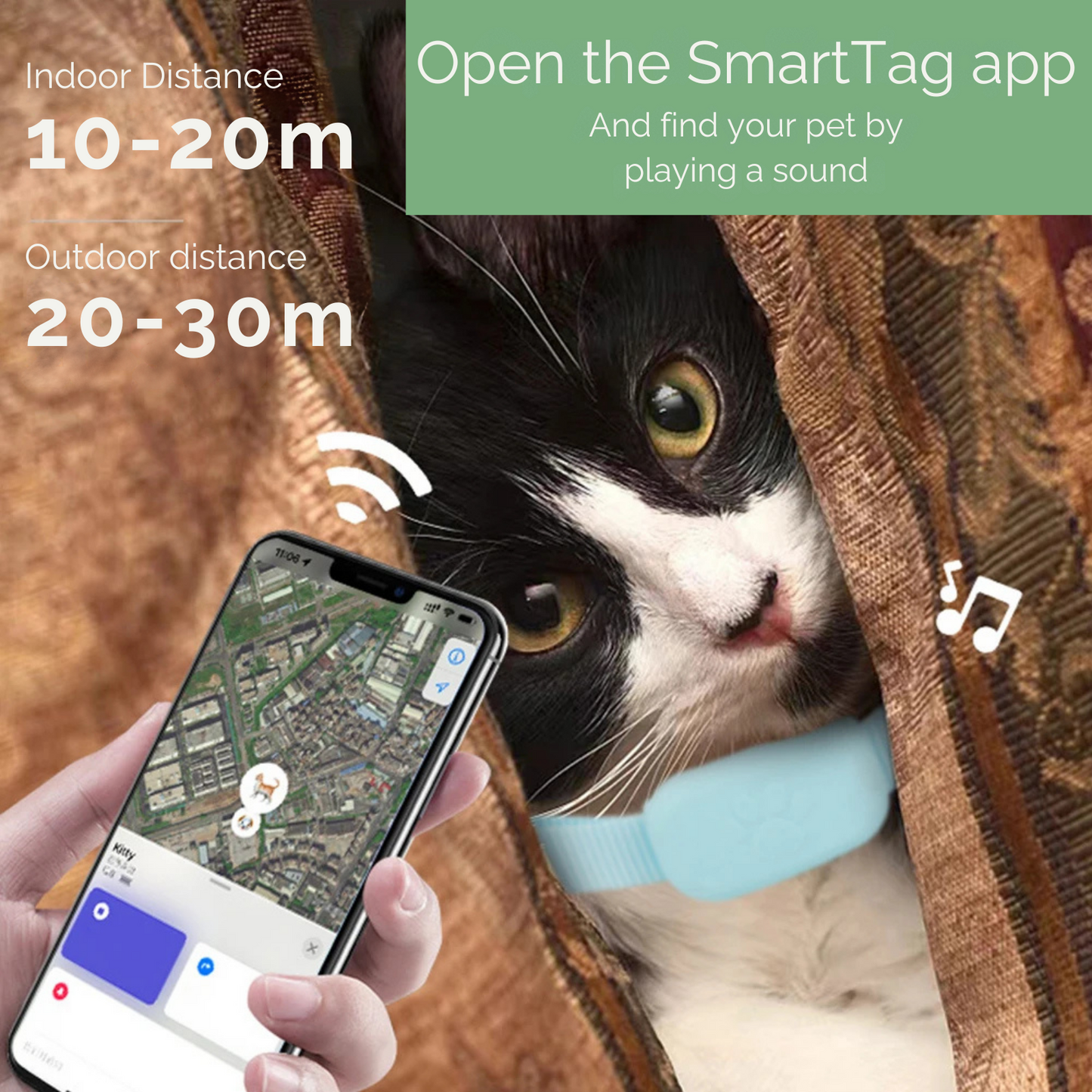 PetGPS | Mini Bluetooth Pet Tracker Collar
