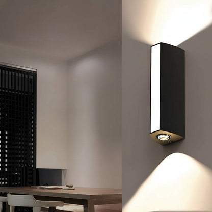 Waterproof Outdoor LED Wall Light Black Aluminum