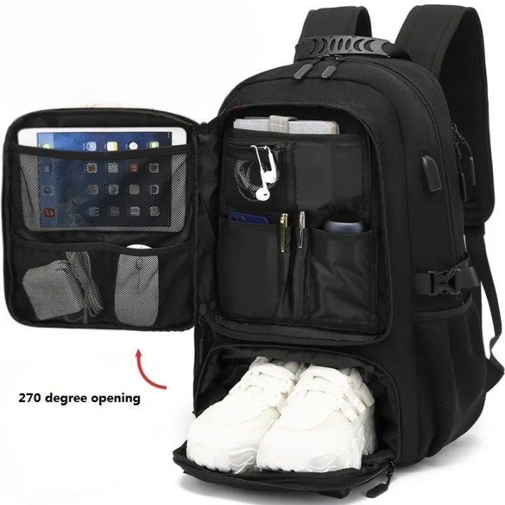 Large Capacity Hiking Backpack with USB Charger - Cofik