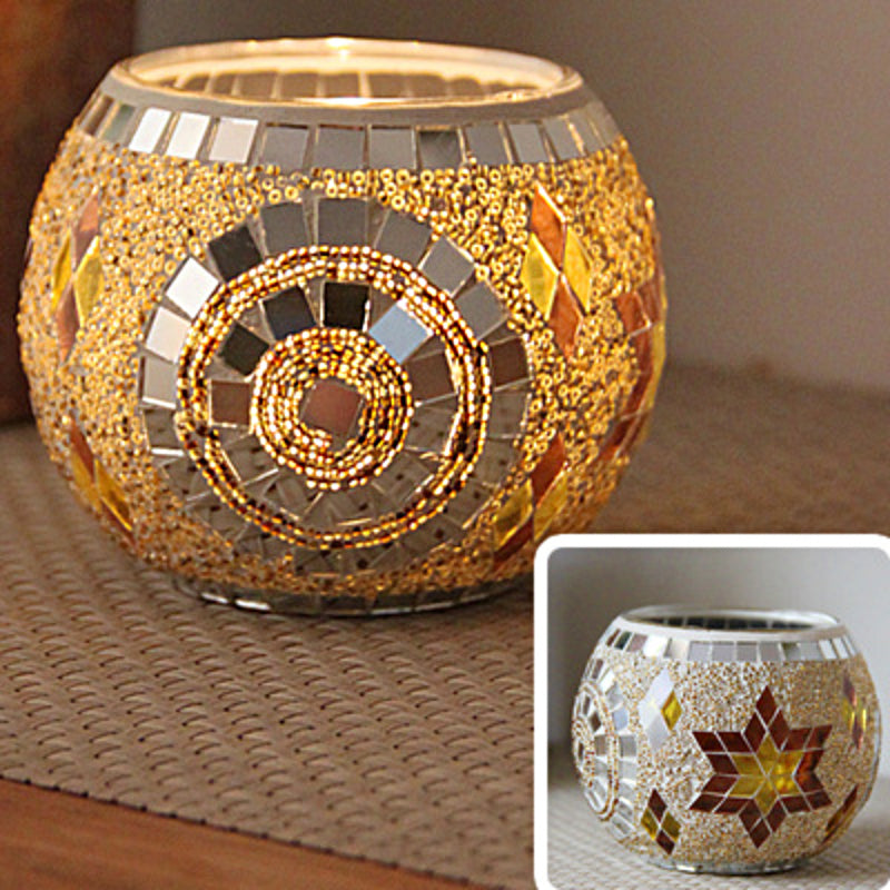 Vintage Glass Candle Tealight Holder
