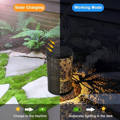 Metal Solar Powered Garden Lantern