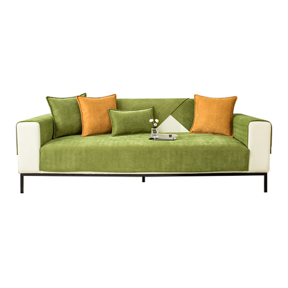 Plush Check Soft Sofa Slipcover Furniture Protector