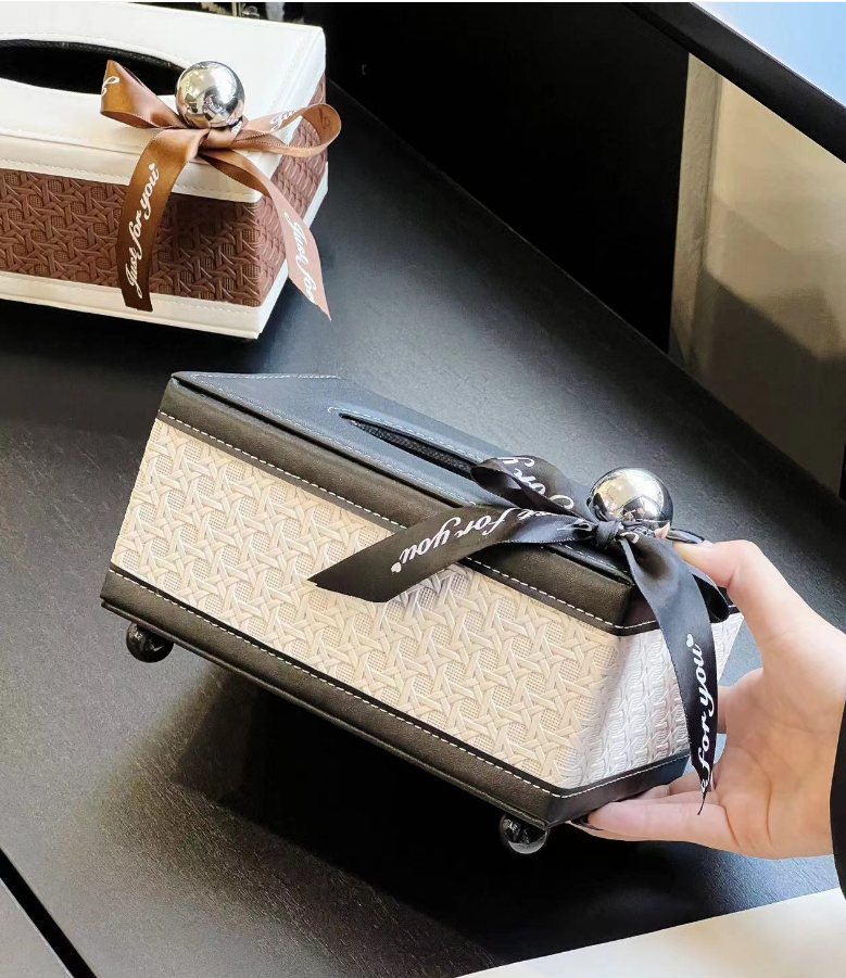 Luxury Leather Tissue Box Case
