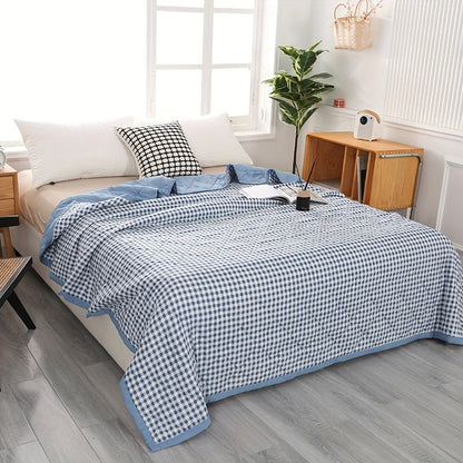 Soft Plaid Throw Blanket for Chilly Nights