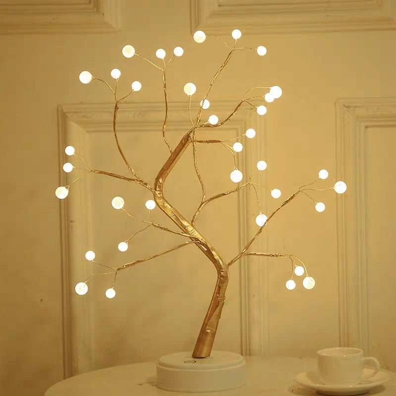 Warm Copper String Bedroom Lamp