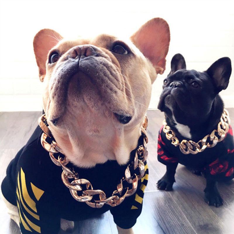 Luxury Pet Gold Plated Chain Collar