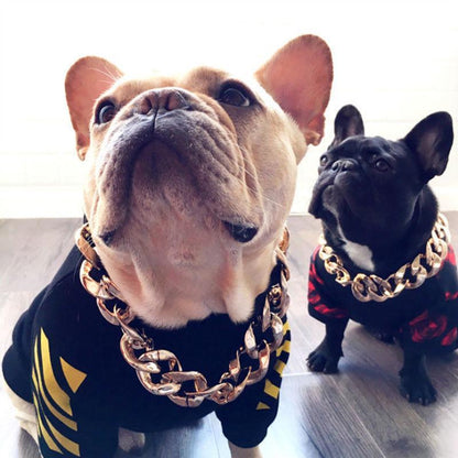 Luxury Pet Gold Plated Chain Collar