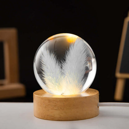 Colorful Kids Nightlight Soft Glow Lamp Wooden Base