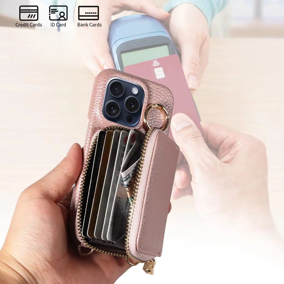 Durable Leather iPhone Case with Magnetic Protection