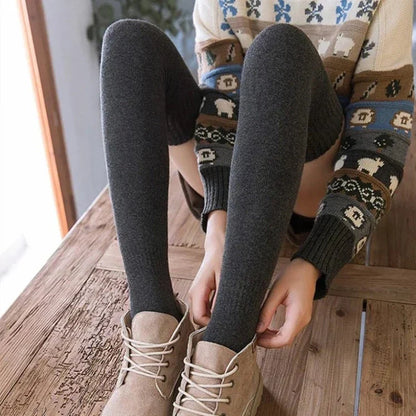Warm Knee High Woolly Socks