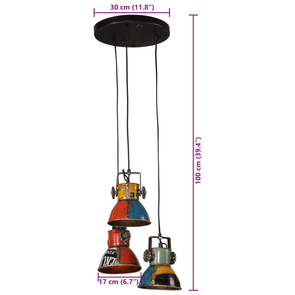 Edgy Metal Triangle Hanging Lamp