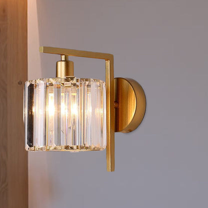 Elegant Gold Crystal Wall Lamp for Bedroom - Cofik