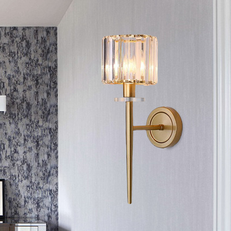 Elegant Gold Glass Wall Sconce