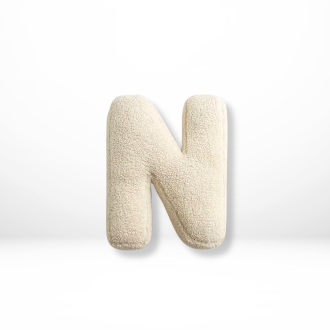 Plush Alphabet Letter Pillow With Soft Velvet Cover