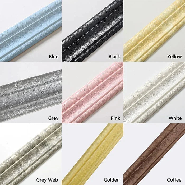 Eco-Friendly Self-Adhesive 3D Wall Trim