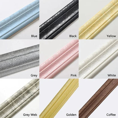 Eco-Friendly Self-Adhesive 3D Wall Trim