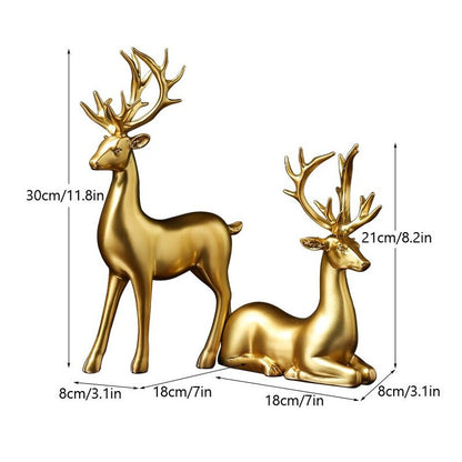 Lovely Pair Deer Ornament Figurines