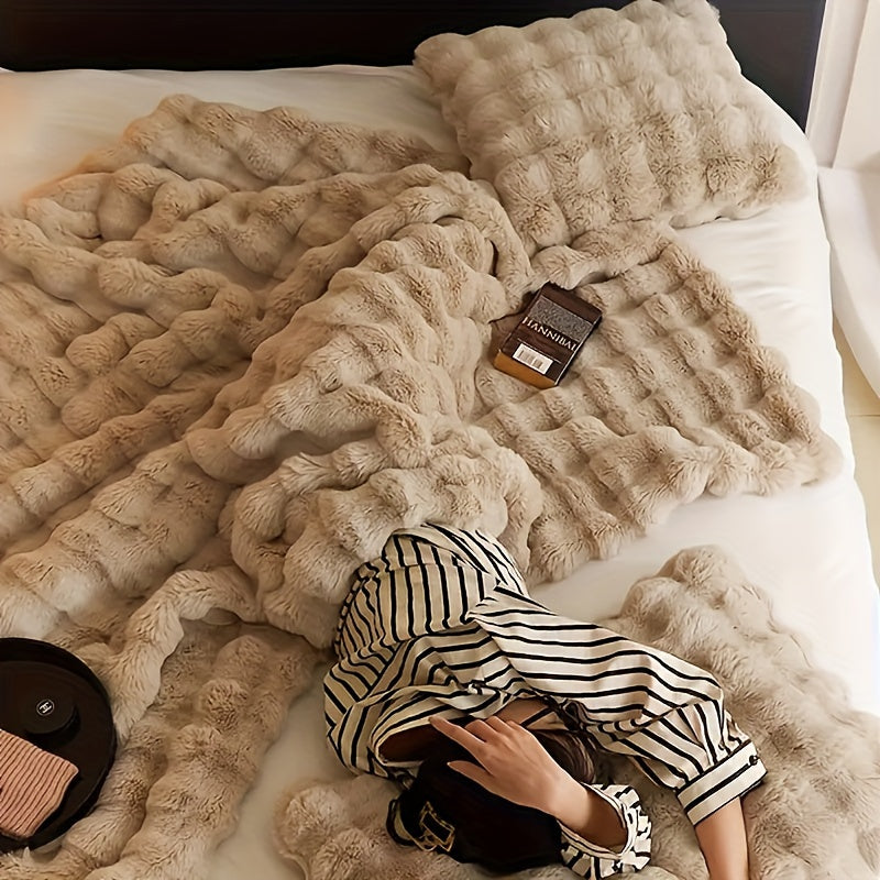 Soft Rabbit Plush Throw Blanket