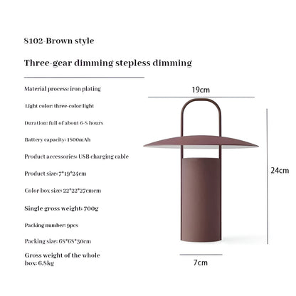 Bright Outdoor LED Table Light - Waterproof Rechargeable Lamp