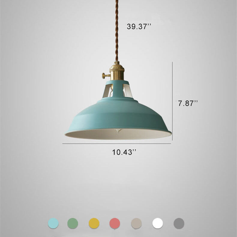 Industrial Metal Pendant Hanging Lamp with Adjustable Chain