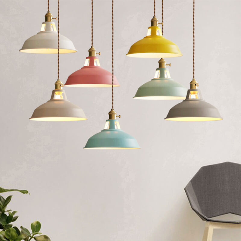 Industrial Metal Pendant Hanging Lamp with Adjustable Chain