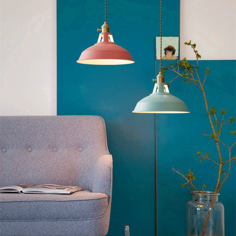 Industrial Metal Pendant Hanging Lamp with Adjustable Chain