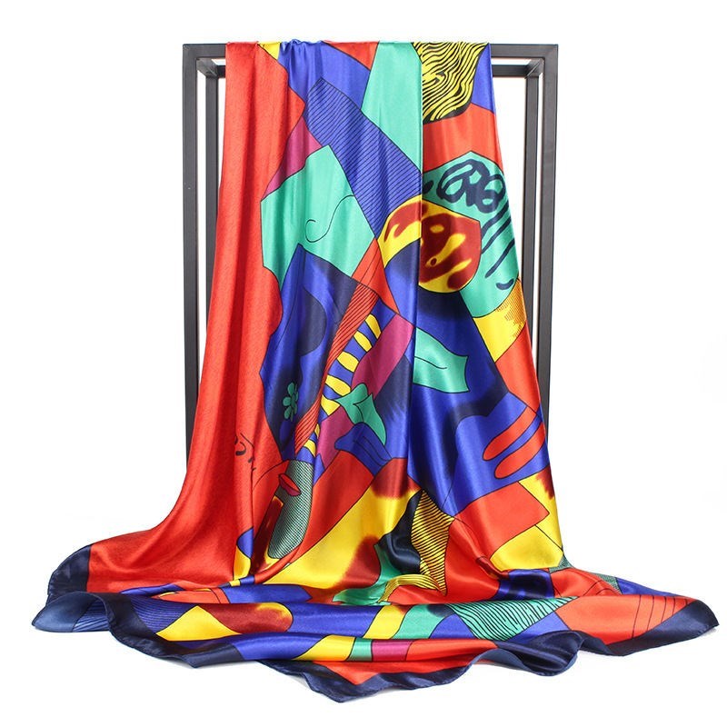 Big Soft Lightweight Square Silk Scarf