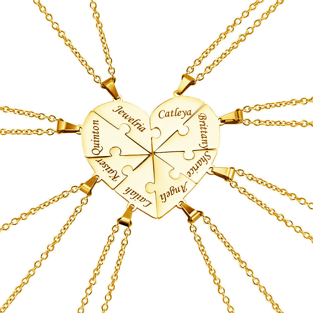 Customizable Heart Shaped Family Tree Necklace