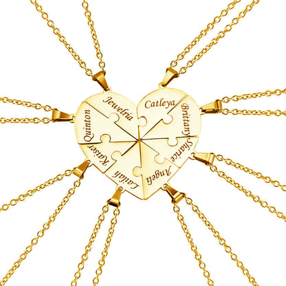 Customizable Heart Shaped Family Tree Necklace