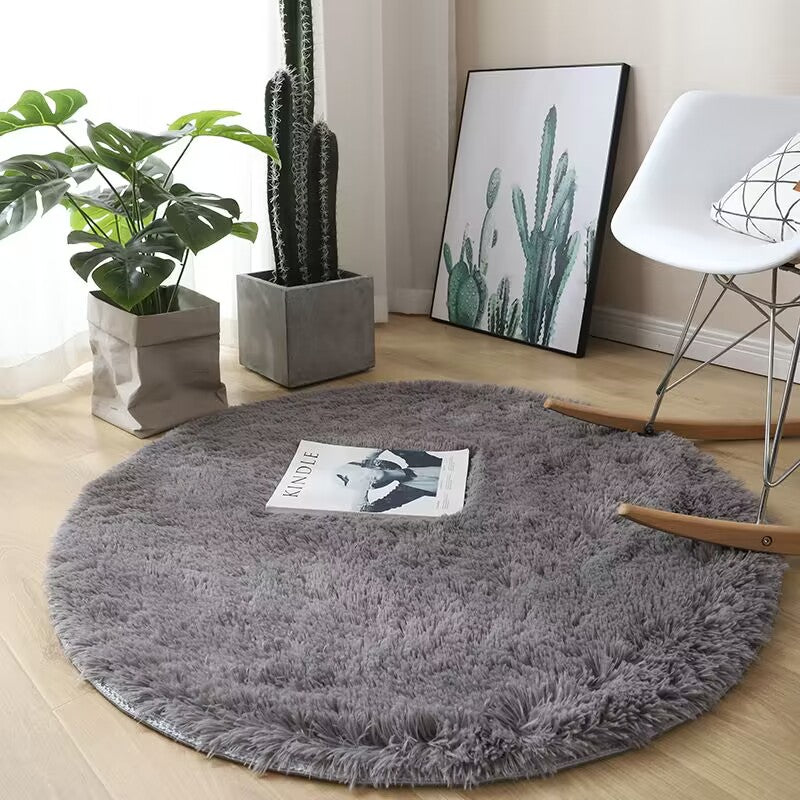 Plush Round Area Rug - Cofik