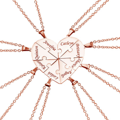 Customizable Heart Shaped Family Tree Necklace