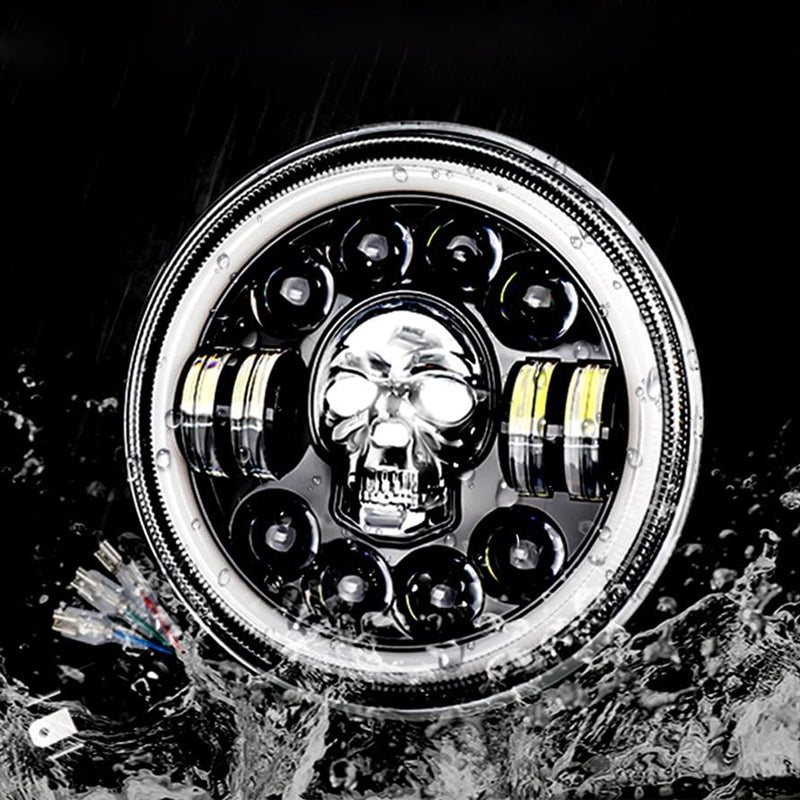 Tough 7 Inch LED Skull Headlamp